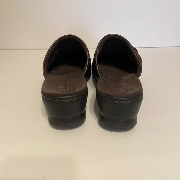 Clarks Shoes Womens 9.5M Clogs 67375 Brown Leather - Picture 4 of 6